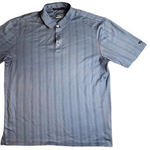 Tiger Woods Collection Nike Fit Dry Polo Blue Shirt Size Large